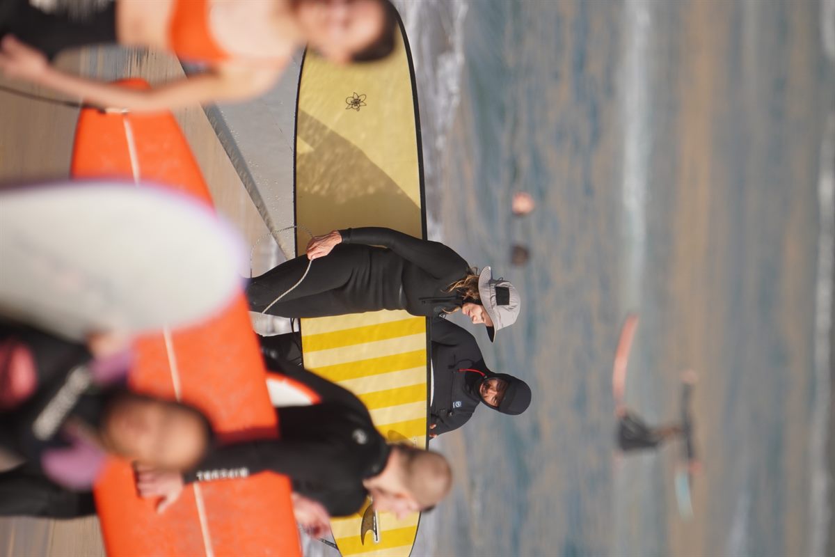 Beginner surfer practicing on a gentle Imsouane wave